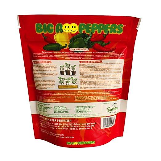 Big A Pepper Fertilizer – 12 oz Premium Organic Fertilizer for Peppers – Organic Plant Food for Garden – Gardening Nutrients for Crispy and Delicious Veggies of All Types