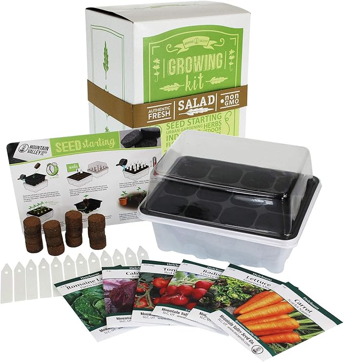 Mexican Salsa & Hot Sauce Making Kit | Basic | 6 Non-GMO Seed Varieties | Mexican Seeds for Salsa, Hot Sauce, Pico De Gallo | Includes Jalapeno Pepper, Tomato, Cilantro Herb, Chives, Onion, More