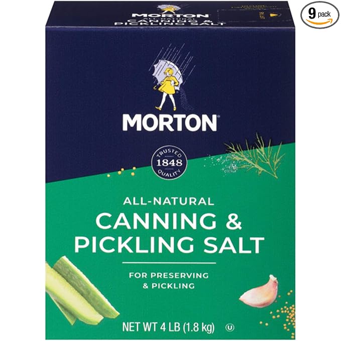 Morton Canning & Pickling Salt, 4 Pound Box (Pack of 9)