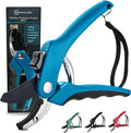 Nevlers 8" Blue Anvil Pruning Shears Heavy Duty | Hand Pruners for Gardening w/Steel Blades, Safety Lock & Ergonomic Handles | 8mm Cut Cap Plant Shears & Branch Cutter for Dead Stems & Small Branches