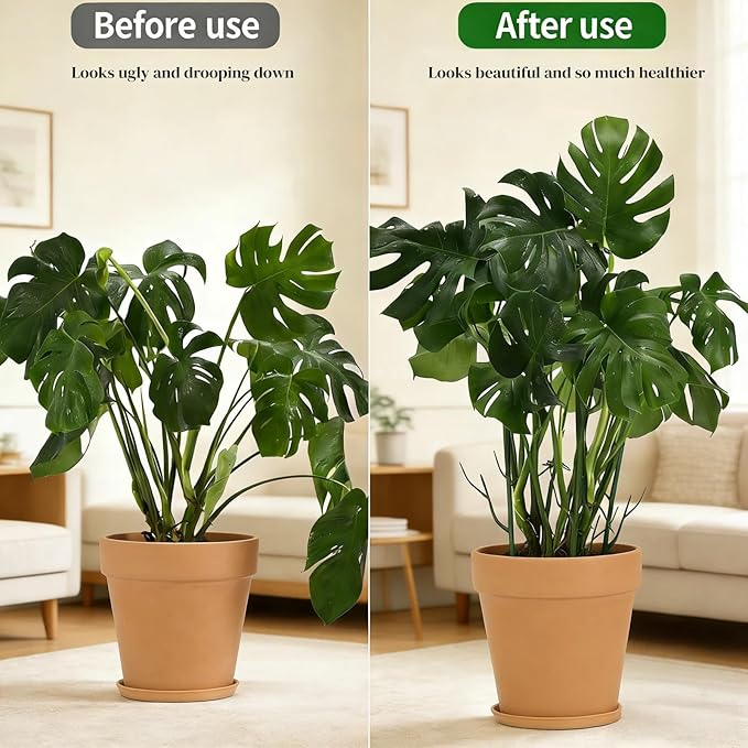 12 Pack Stackable Plant Stakes, Monstera Plant Support, Climbing Plant Stakes for Indoor & Outdoor Potted Plants, Branch-Like Shape Stem Accessories (12 Pack)
