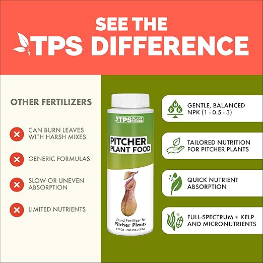 Pitcher Plant Food – Liquid Plant Food for Healthy Pitcher Development, Vibrant Color & Strong New Growth, 32 oz