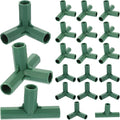 20pcs Greenhouse Frame Connectors Gardening Frame Joints 16mm Pole Connectors for Garden Stakes and Plant Support Structures Sturdy Fixing for Outdoor Greenhouse Construction