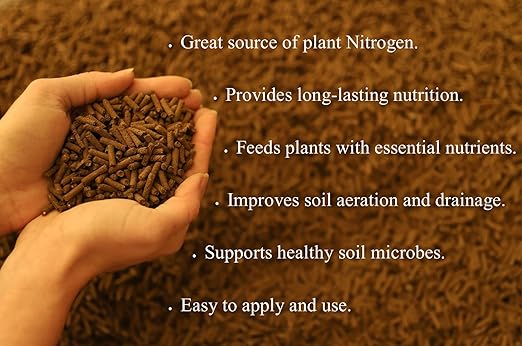 Chicken Manure Pellets 16 Pounds - Nutrient-Rich, Slow-Release Fertilizer with Nitrogen, Phosphorus & Potassium for Healthy Plant Growth and Soil Improvement - Lancaster Agriculture Products