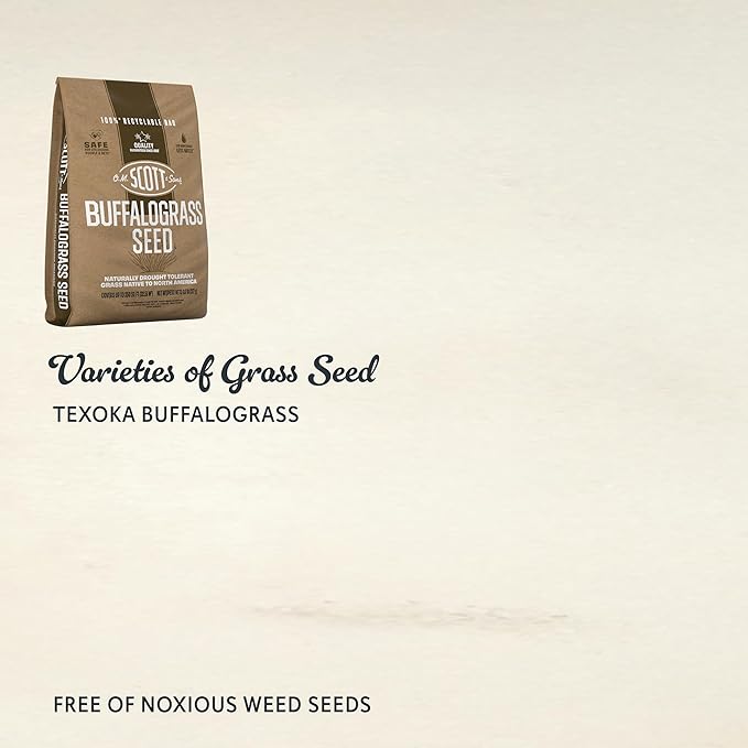 O.M. Scott and Sons Buffalograss Seed, Naturally Drought Tolerant Native Grass Seed, 350 sq. ft., 0.7 lb.