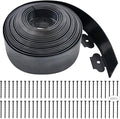 Garden Edging, 4 Inch x 60 Ft Black Landscape Edging, 60 Spikes for Lawn 4 Inch Tall