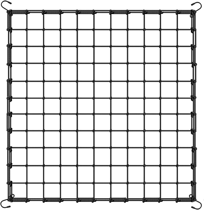 2 Pack 4x4 Trellis Netting for 4x4/8x4 Grow Tent, Heavy Duty Elastic Scrog Net with Hooks for Indoor Plant Growing Tents, Flexible Trellis Net Support for Hydroponics,Outdoor Climbing Plant