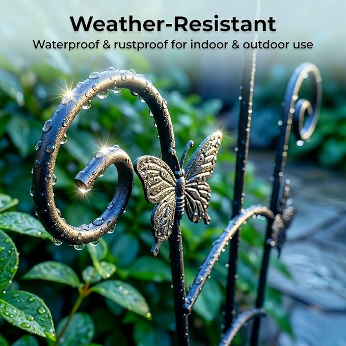 Plant Trellis Indoor Climbing Support - 2-Pack 30" Stackable Metal Garden Trelisses for Potted Monstera Hoya Pothos Vines - Rustproof Outdoor Gardening Gift for Plant Lovers