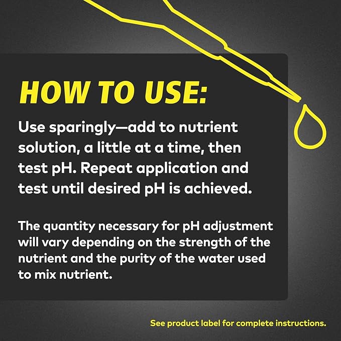 General Hydroponics pH Up Liquid Premium Buffering For pH Stability, Quart