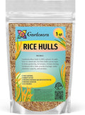 Gardenera Natural Rice Hulls - Eco-Friendly Mulch and Soil Amendment for House Plants and Chicken Bedding - 1 Quart