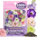 1000+ Lisianthus Seeds for Planting - Mixed Color Perennial Eustoma Grandiflorum Seeds for 2026, Wildflower Thornless Rose Flowers Seed for Planting, Non-GMO, Garden, Indoor Blooms,