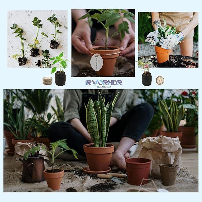 255Pcs 40mm Peat Pellet Fiber Soil Plant Seed Starters, Compressed Nutrient Seedling Pods Plugs, Fertilizer Block