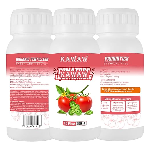 10oz Organic Probiotic Tomato Fertilizer - Microbial Vegetable Nutrient Solution for Strong Roots, Green Leaves & High Yield - 1:400 Concentrate