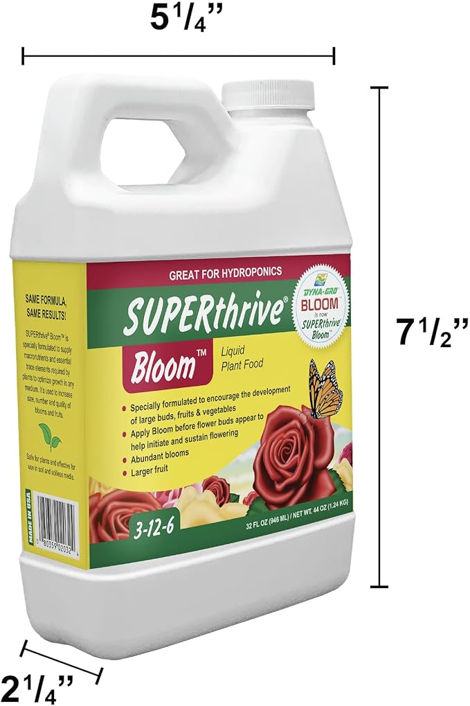 Dyna-Gro Bloom BLM-032 3-12-6 Plant Food, 1-Quart