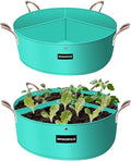 [Upgraded] 2 Pack 15 Gallon 3 Compartment Potato Grow Bag,Vegetable Growing BagThickened PE Garden Pots with Drainage Holes Branch-Binding Holes, Reusable Plant Bag for Vegetables、Flowers