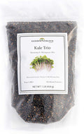 Kale Trio Sprouting & Microgreen Mix | Contains Blue Curled Scotch, Premier & Red Russian Kale Seeds | Heirloom Non-GMO Seeds | Bulk 1 LB Resealable Bag | Rainbow Heirloom Seed Co.