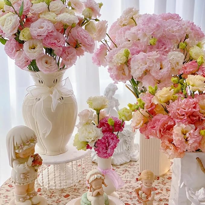 Mixed Lisianthus Seeds for Planting, 202+pcs Rare Perennial Lisianthus Flower Seeds, Non-GMO Eustoma Cut Flowers Beauty Home Garden Ornamental Plants for Outdoors Indoors