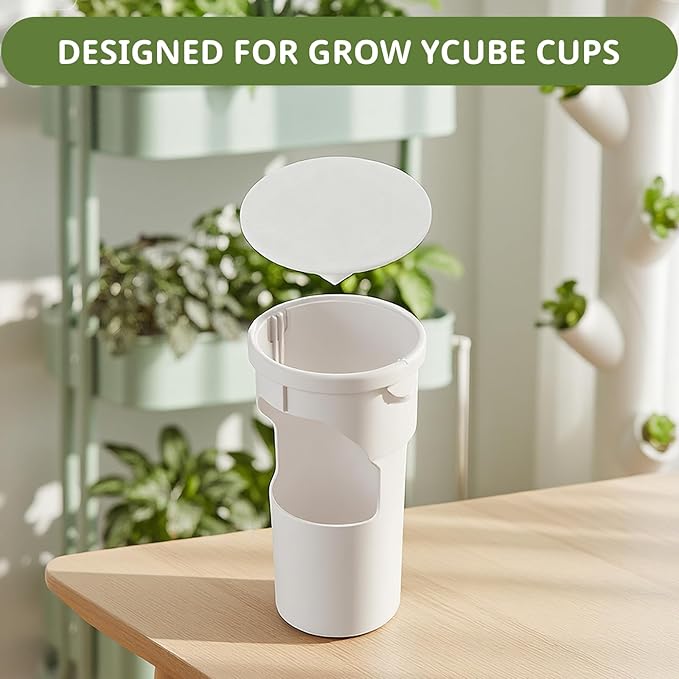 30 Pcs Caps Compatible with Gardyn Ypod Hydroponic System, Reusable Hydroponic Pod Accessories Plastic Covers for Vertical Growing Garden Towers