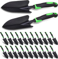 24 Pcs Garden Shovel Aluminum Alloy Heavy Duty Trowel Garden Tool Small Shovels for Digging Metal Hand Trowel Spade with Soft TPR Handle for Lawn Yard Farm Home Shop Planting (Green Black)