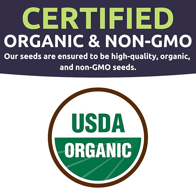 Organic Herbal Tea Seeds Variety Pack - 5 Individual Packs - 2026 Season - Mint, Lavender, Calendula, Chamomile & Lemon Balm. For Indoor & Outdoor Planting (Non-GMO, Certified Organic)