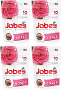Jobes vznmYB Rose Fertilizer Spikes 9-12-9 Time Release Fertilizer for All Flowering Shrubs, 10 Spikes (4 Pack)