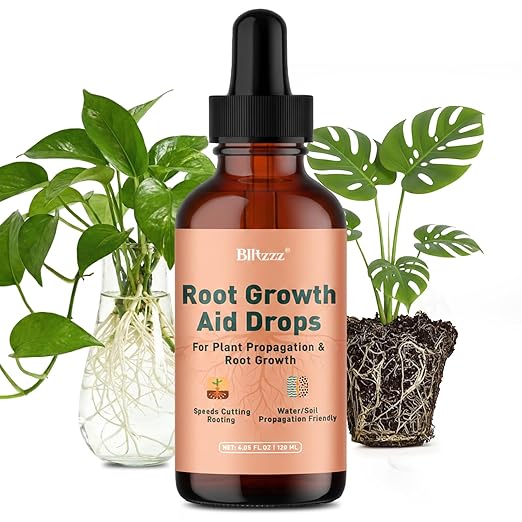 Root Drops - Liquid Rooting Hormone - Fast Growth for Cuttings | Less Shock in Water/Soil/LECA/Moss | Fits Pothos, Monstera, Philodendron & All Houseplants (4 oz) (1)