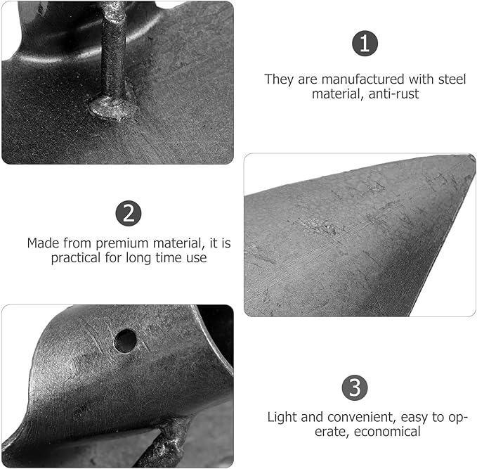 DOITOOL Triangle Hoe Head Garden Tool 10.6 Inch Digging Hoe for Weeding Planting Soil Leveling Durable Gardening Hand Tool