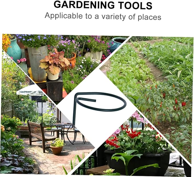 VOSAREA 10pcs Plant Support Structures Metal Botany Bracket Flower Stand for Indoor Outdoor Vegetable Trellis
