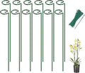 Breeze Touch 12 Pack Plant Stakes, 16 Inch Plant Support Stakes with 15 Twist Ties, Plant Sticks Support, Flower Stakes for Plants Peony, Tomato Seedling, Marigold, Amaryllis, Sapling, Coreopsis
