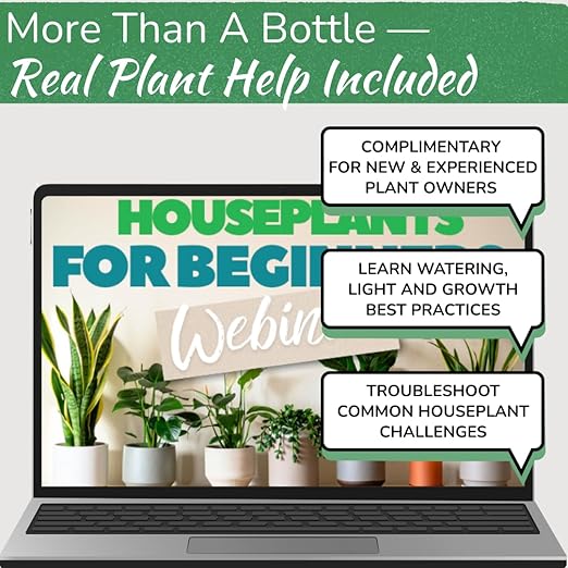 Indoor Plant Food by Houseplant Resource Center - Organic Liquid Fertilizer for Pothos, Peace Lily, Monstera, Cactus and More - 8 oz