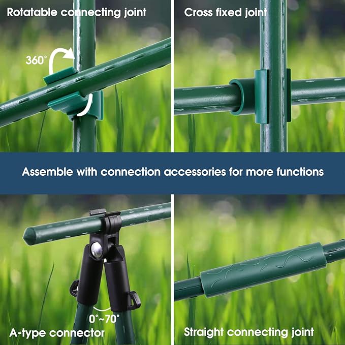 Garden Stakes 4FT Tomato Stakes for Outdoor Plant Support, 0.43 inch Diameter Plant Stake Sticks for Beans Potted Climbing Plants Gardening Supplies 20 Pack
