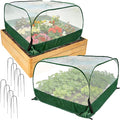 2 Pack Pop Up Garden Mesh Plant Cover, 40" x 40" x 20" Foldable Plant Protector Mesh Plant Enclosure, Outdoor Garden Netting Plant Cover Bird Pest Protection for Vegetables Fruits Flowers Seedlings