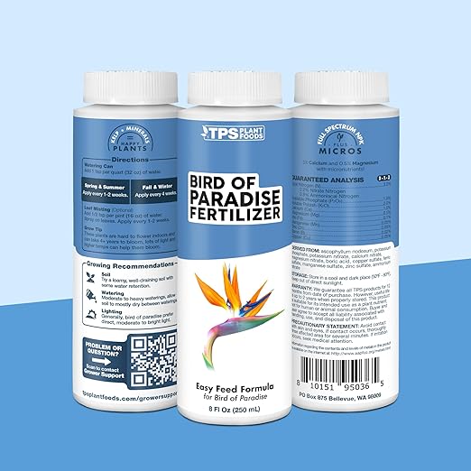 Bird of Paradise Fertilizer – Liquid Plant Food for Bigger Tropical Leaves, Stronger Roots & Healthy Upright Growth, 32 oz
