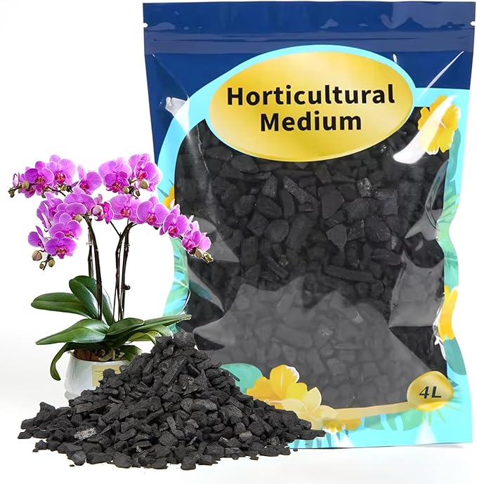 Horticulture Charcoal for Plants 4qt, Activated Hardwood Charcoal as Soil Amendment for Bonsai, Succulent, Terrarium Supplies, Indoor Plant Potting Soil