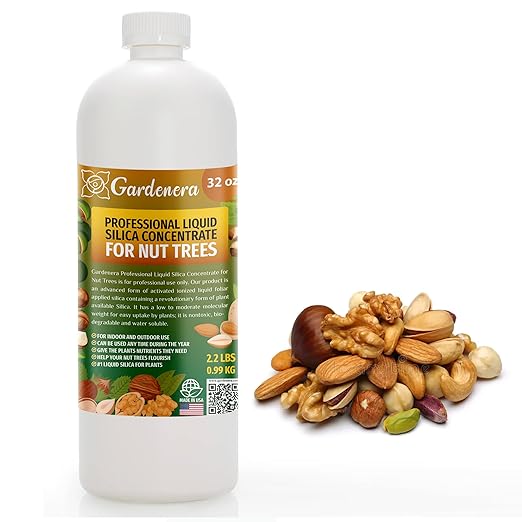 𝐏𝐑𝐎𝐅𝐄𝐒𝐒𝐈𝐎𝐍𝐀𝐋 Liquid Silica Plant Supplement - 32oz - NUT Trees Plants Liquid Silica Boost Fertilizer - Stronger Stems & Healthy Leaves for Indoor & Outdoor Nut Trees (Makes 180 Gallons)