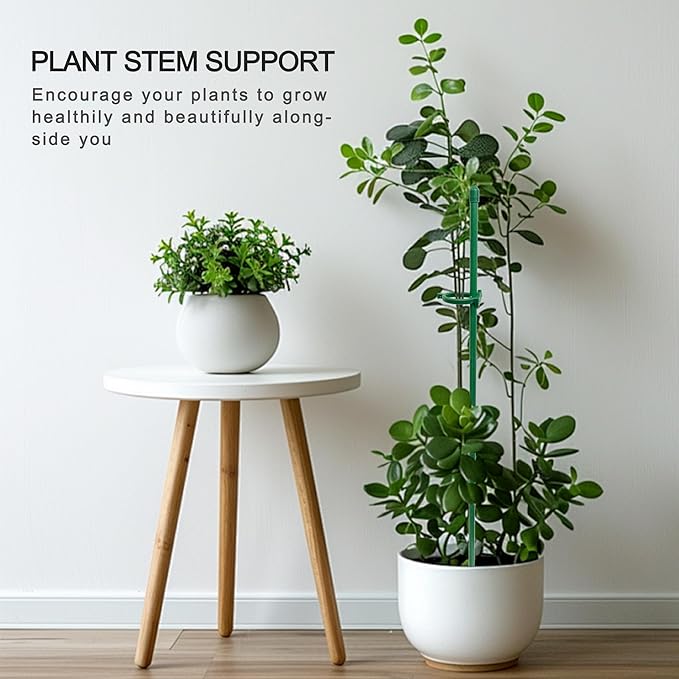 10PCS Plant Stakes for Indoor Plants 15.7in Plant Support Stakes & Moss Pole Kit Orchid Stakes and Clips Monstera Stakes, Tall Plant Sticks, and Fixing Pins