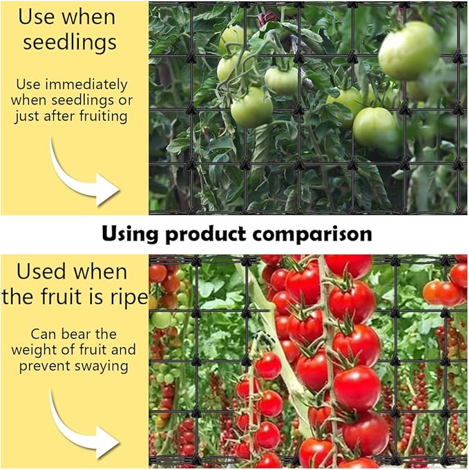 4 Pack Trellis Net for Grow Tent 2 x 4Ft Heavy-Duty Elastic Plant Net with12 Hooks Flexible Elastic for Gardening, and Horticulture(Plastic)
