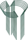 HiGift 12 Pack 10" W x 24" H Plant Stakes for Indoor Plants, Metal Garden Peony Support Cages, Outdoor Plant Supports Ring Prop, Large Plant Stake for Hydrangea,Rose,Flower,Vine,Potted Plants