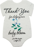 Onesie Seed Paper – 15pcs Blue Plantable Wildflower, Writable & Plantable Gift for Moms, Parents, & Plant Lover, Ideal for Gender Reveal, Baby Shower, Baby’s Birthday, & Other Celebrations