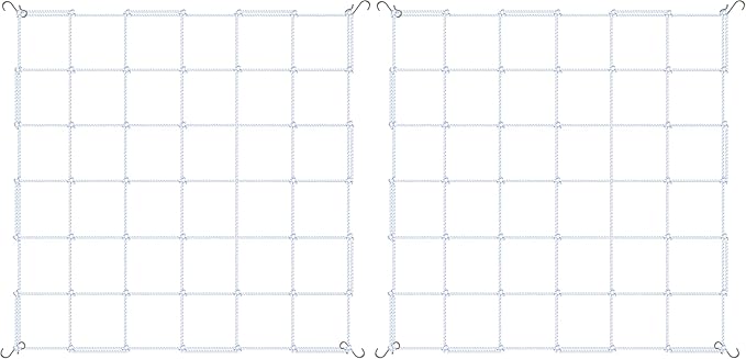 iPower 3' x 3' Grow Room Trellis Netting for 47"x47" Room, Heavy-Duty Elastic Plant Net with Hooks, Flexible Hydroponics Support for Climbing Plants, Vegetables, Fruits, Flowers, Vines (Pack of 2)