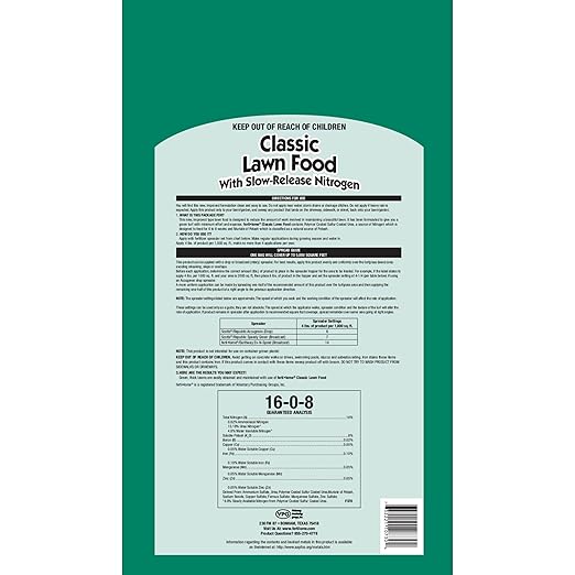 Fertilome (10730) Classic Lawn Food 16-0-8 (20 lbs.)