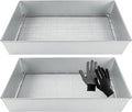cyrico Soil Sifter for Gardening 2 Pack, 17.5 x 11.5 Inch Large Compost Sifter, Heavy Duty Metal Garden Sieve with 1/4 & 1/8 Inch Mesh Screens, Sifting Pan Tray for Rock, Dirt, Gravel, Sawdust, Sand