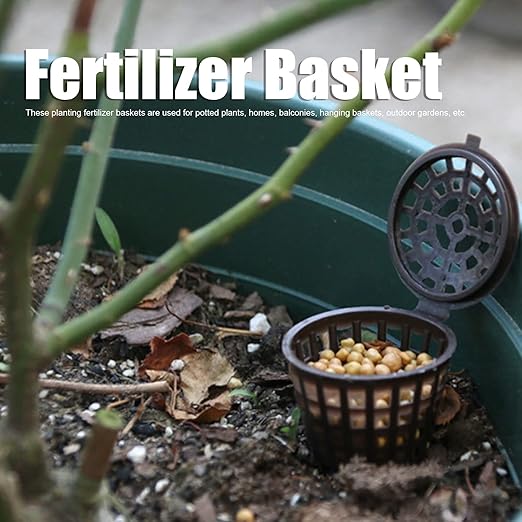 Plastic Fertilizer Mesh Basket for Bonsai, Orchid, Garden Nutrition Cups, 1.6 x 1.1 Inch, 50 Pack