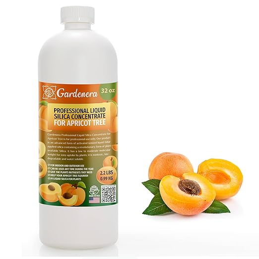 𝐏𝐑𝐎𝐅𝐄𝐒𝐒𝐈𝐎𝐍𝐀𝐋 Liquid Silica Plant Supplement - 32oz - Apricot Tree Liquid Silica Boost Fertilizer - Stronger Stems & Healthy Leaves for Indoor & Outdoor Apricot Trees (Makes 180 Gallons)