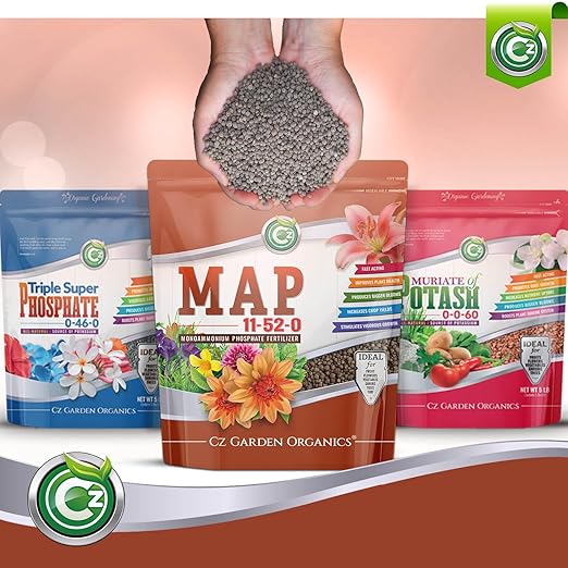 11-52-0 MAP Fertilizer - Made in USA - Nitrogen and Phosphorus Plant Food for Indoor/Outdoor Plants & Flower Gardens - Promotes Vigorous Growth and Big Blooms!