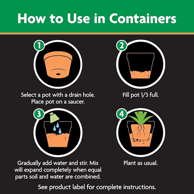 Miracle-Gro Expand 'n Gro Concentrated Planting Mix, Just Add Water for up to 3X Expansion, For Container and In-Ground Use, .33 cu. ft. Expands up to 1 cu. ft.