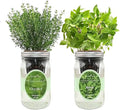 2-Pack Hydroponic Mason Jar Herb Garden Kit, Indoor Herb Garden Self-Watering Starter Kit, New Christmas Gift for Mom (Thyme,Thai Basil)