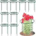 8 Pack Peony Cages and Supports, 11.5" Dx16 H Plant Supports for Outdoor Plants, Heavy Duty Metal Peony Support Cage Flower Support Rings, Plant Support Ring for Rose Tomato Hydrangea Strawberry