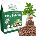 Zeedix 1QT Leca Clay Pebbles for Plants, 4mm-16mm Clay Balls Hydroton Leca Balls for Hydroponic Growing Gardening Orchids Drainage Decoration Aquaponics