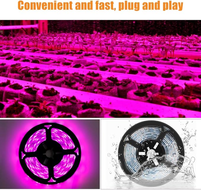 CALIDAKA LED Plant Grow Light Strips,Waterproof Plant Grow Light,Full Spectrum Growing Lamp for Indoor Plants Succulents Hydroponics Greenhouse Gardening USB Grow Light Bars